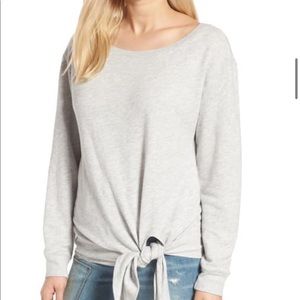 Hinge tie front sweatshirt